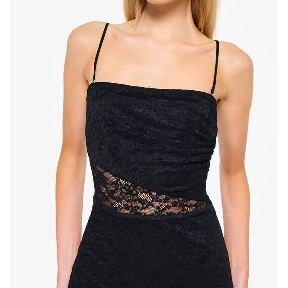 NEW CAMI NYC marseille lace midi dress in black gold - Picture 3 of 5